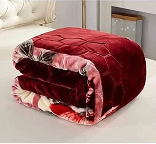 ALCITIC HOME Double ply Luxurious Blanket Mink for doublebed for mild Winters