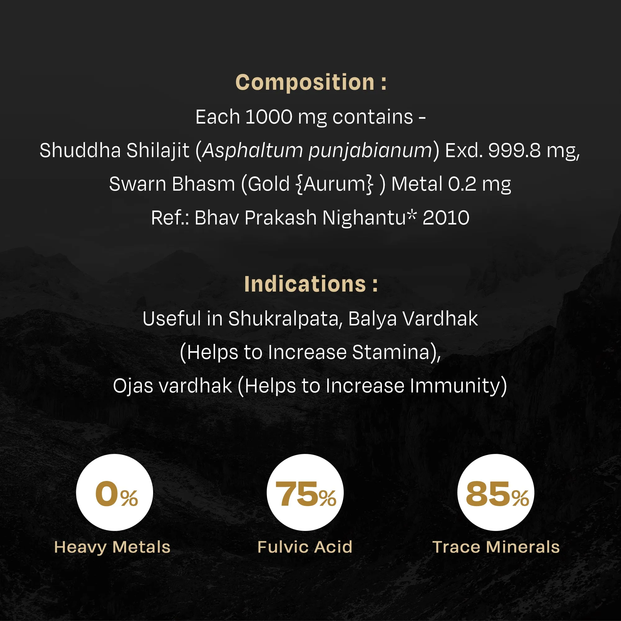 Auric Lab Certified High Altitude Shilajit/Shilajeet Gold Resin 20g | 75% Fulvic Acid   Humic Acid |80  Trace Minerals, Real Brass spoon and Shilajit rock with every order
