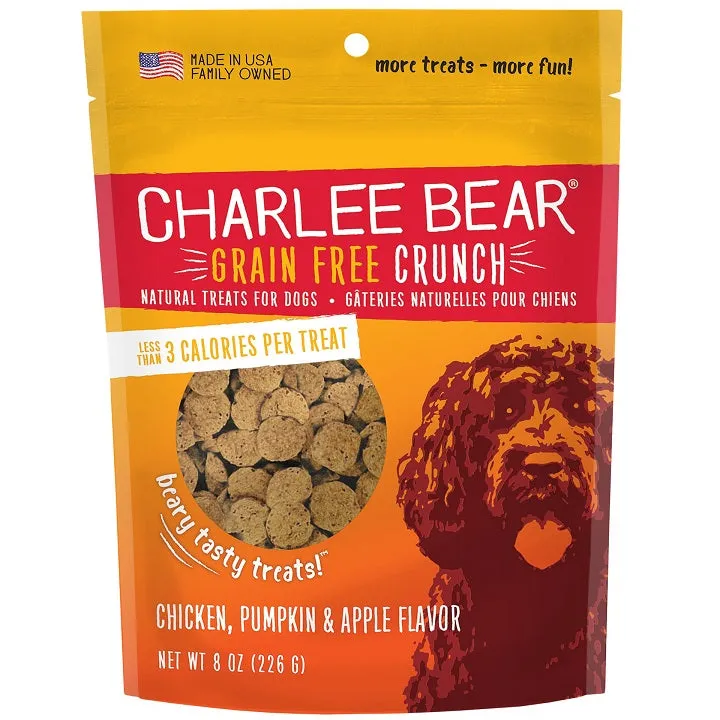 Charlee Bear Grain-Free Crunch Chicken, Pumpkin & Apple Natural Dog Treat