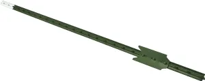 CMC TP125PGN070 T-Post, 7 ft H, Steel, Green/White :EA: QUANTITY: 5