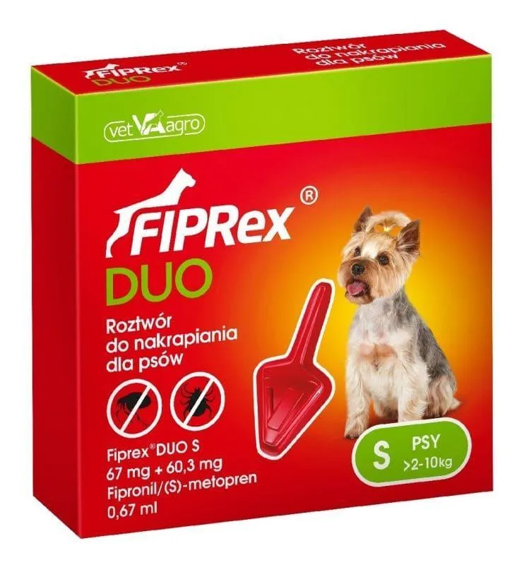 Dog fleas and lice, dog lice and flea treatment, Fiprex Duo S 2-10 kg