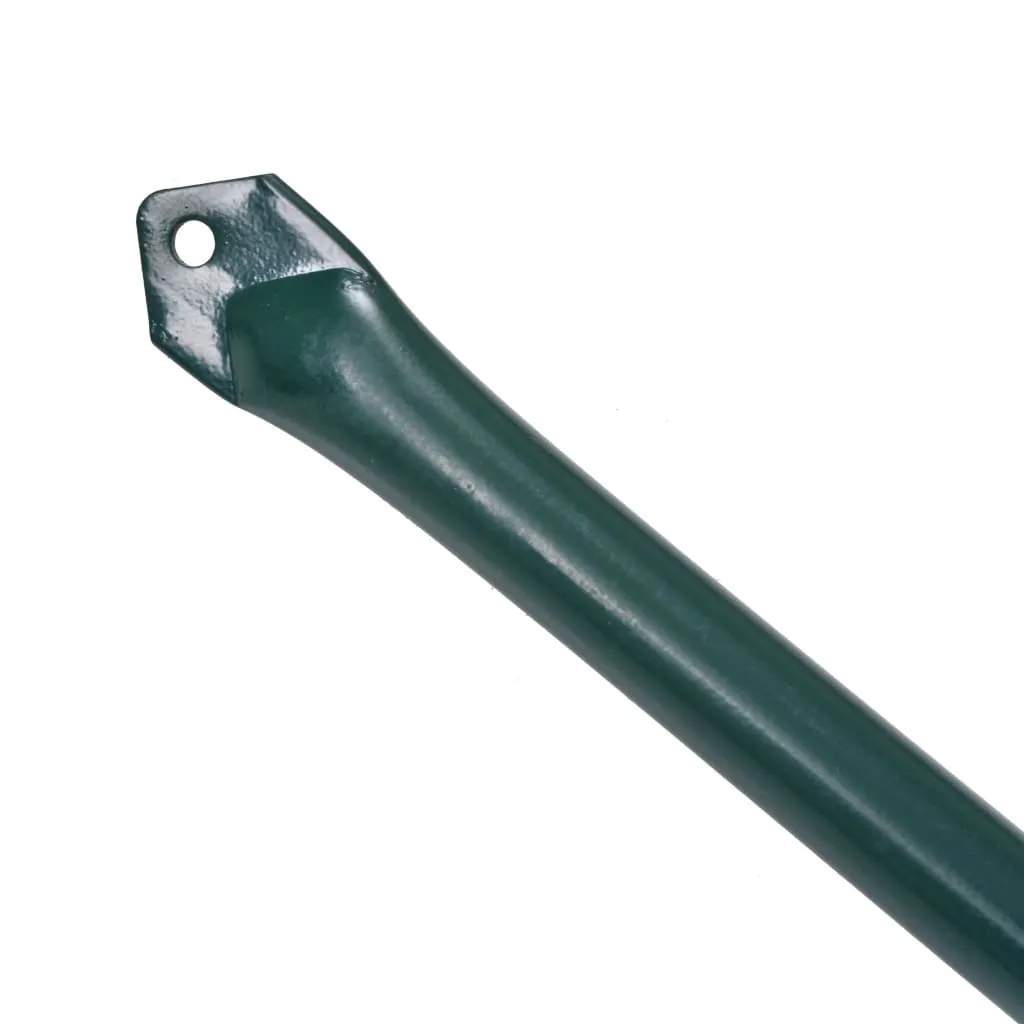 Garden Posts 10 pcs 1.5 m Metal Green