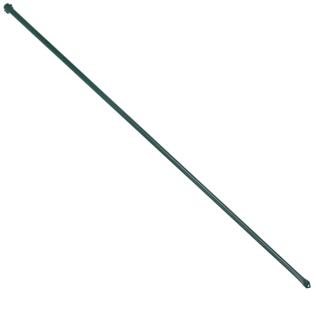 Garden Posts 10 pcs 1.5 m Metal Green