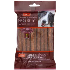 HARTZ - Hickory Dental Rawhide Munchy Sticks Beef Flavored - 20 Sticks