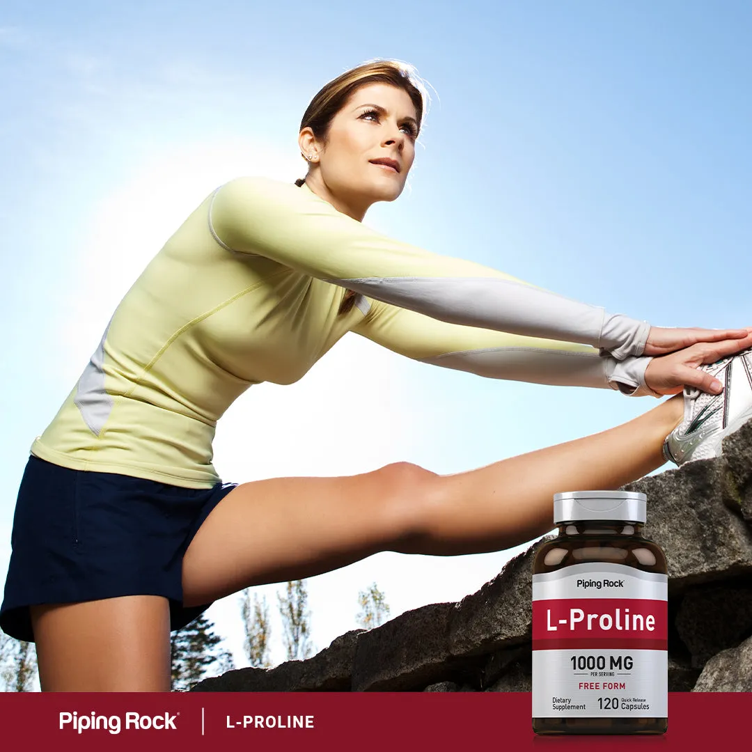 L-Proline, 1000 mg (per serving), 120 Quick Release Capsules