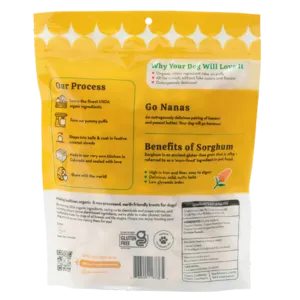 Lord Jameson Love Puffs Go Nanas Organic Dog Treats 4 oz