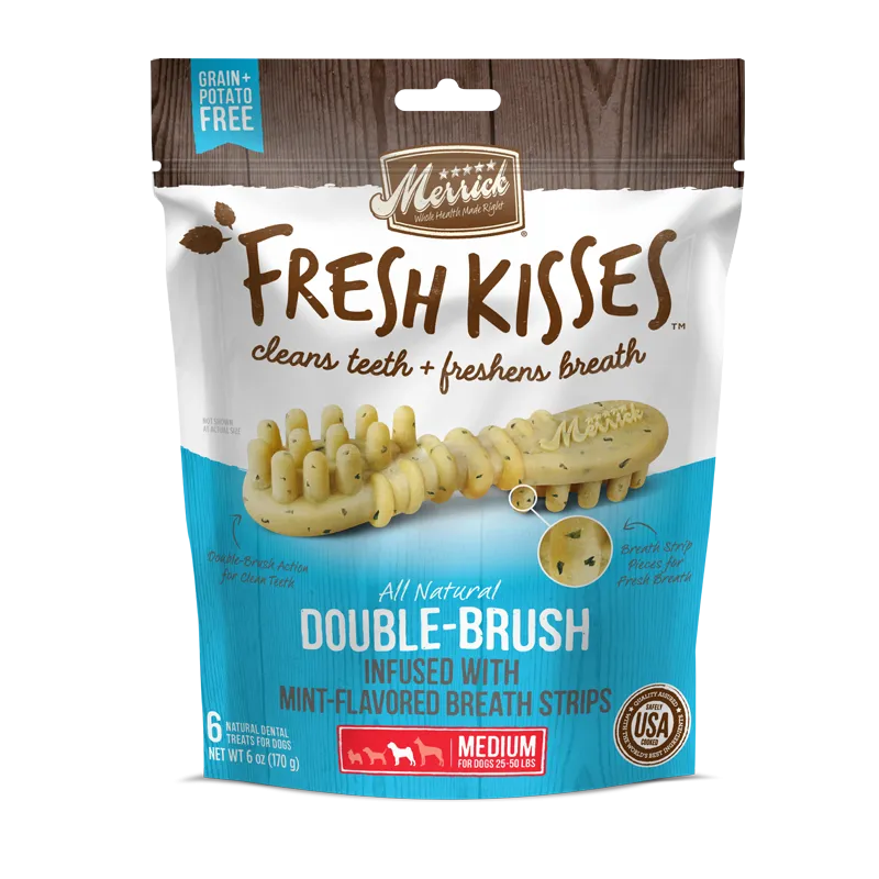 Merrick Dog Dental Treats Fresh Kisses - Mint Breath Strips M 170g