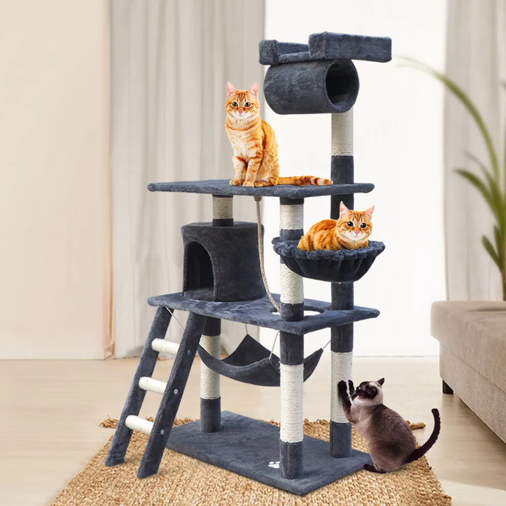 Multi-Level Cat Tree, Condo with Hammock & Scratching Post - i.Pet