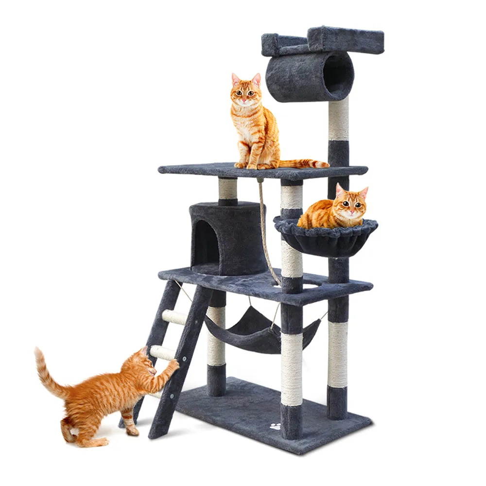 Multi-Level Cat Tree, Condo with Hammock & Scratching Post - i.Pet