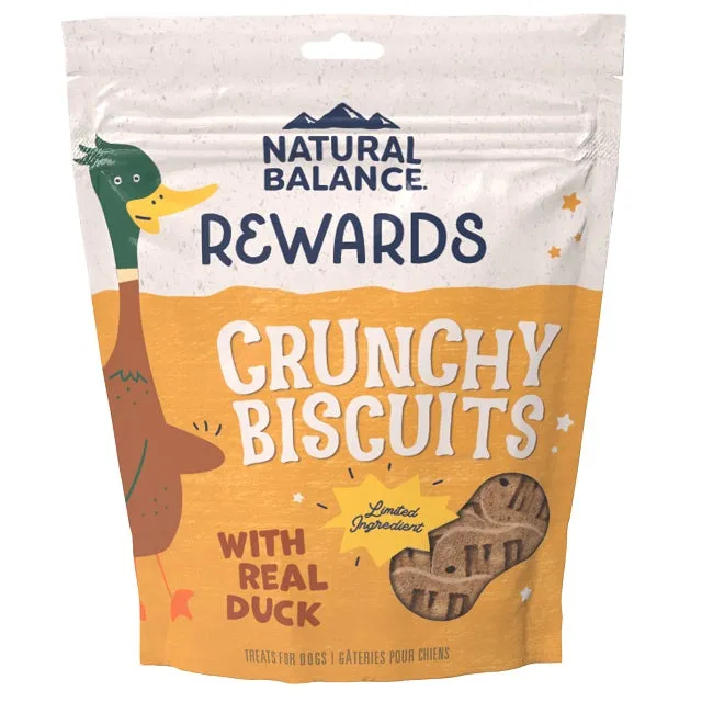 Natural Balance Rewards Crunchy Biscuits with Real Duck 14 oz. Dog Treats