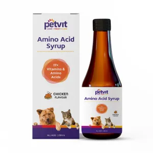 Petvit Dog Multivitamin Syrup | Amino Acid Enriched | 17  Multivitamin for Dog Health & Wellness | Essential Vitamins & Supplements | Chicken Flavor | 200ml