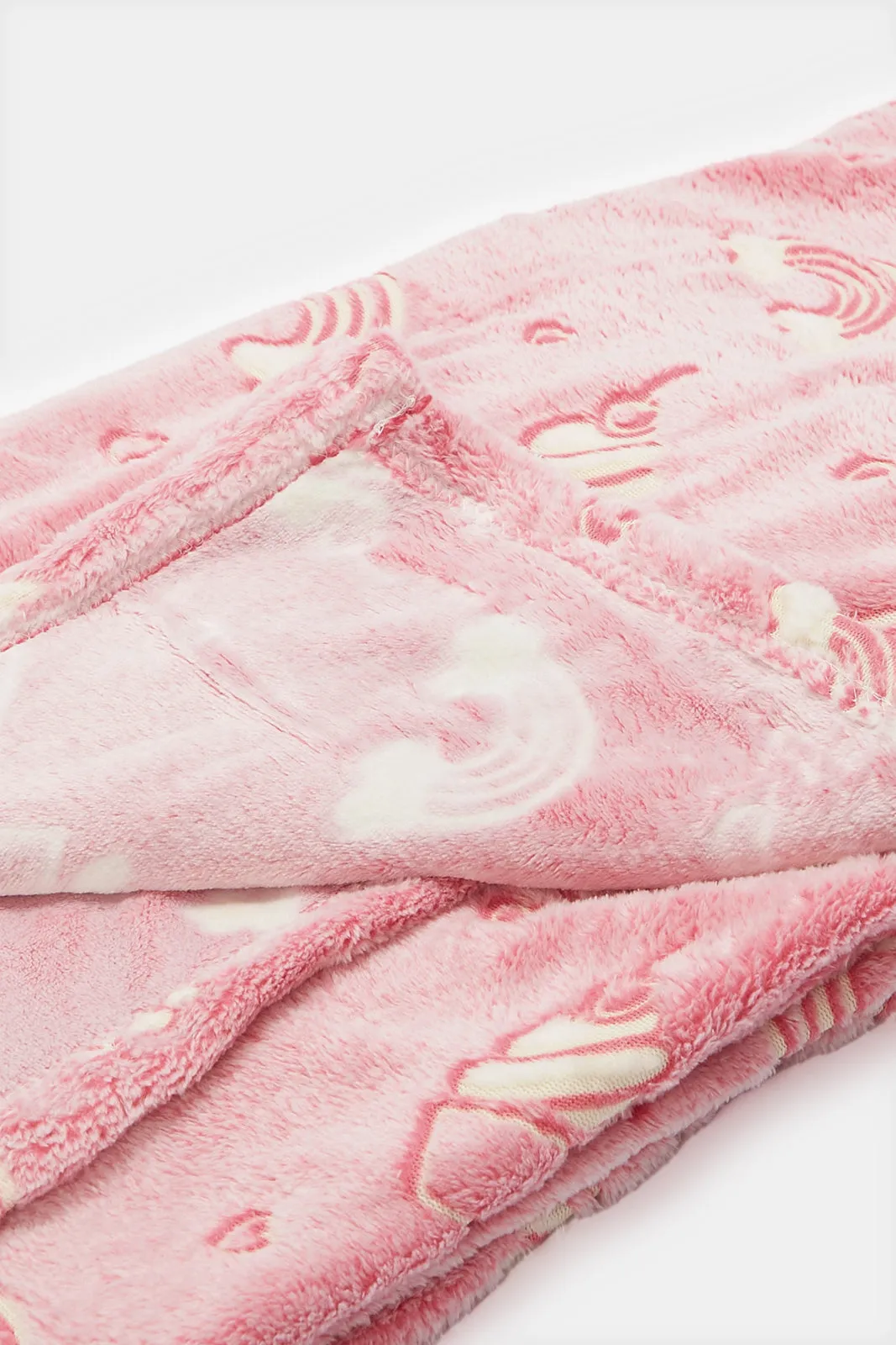 Pink Unicorn Glow In Dark Kids Blanket