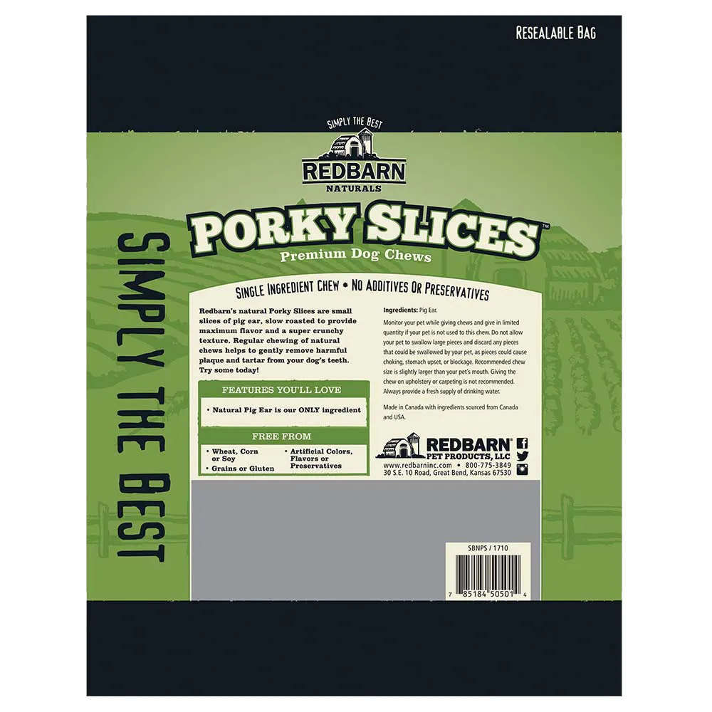 Redbarn Naturals Porky Slices Dog Chews, 1.5 lb