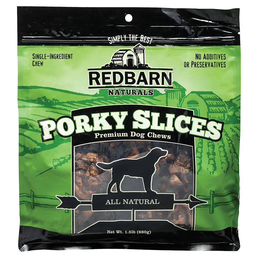 Redbarn Naturals Porky Slices Dog Chews, 1.5 lb