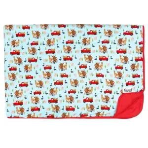 Ride with My Crew Quilted Toddler Blanket