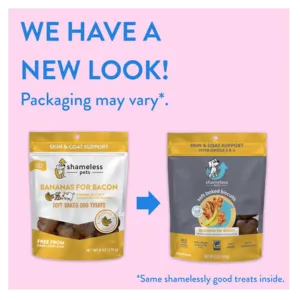 Shameless Pets Soft-Baked Bananas for Bacon Biscuits for Dogs, 6oz