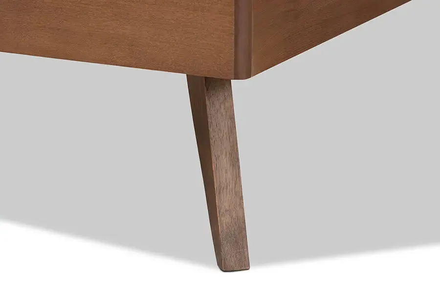 Sydney Ash Walnut Finished Wood Platform Bed (Twin)