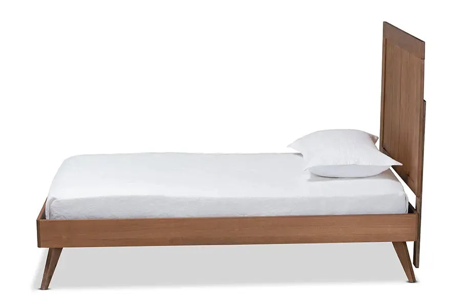 Sydney Ash Walnut Finished Wood Platform Bed (Twin)