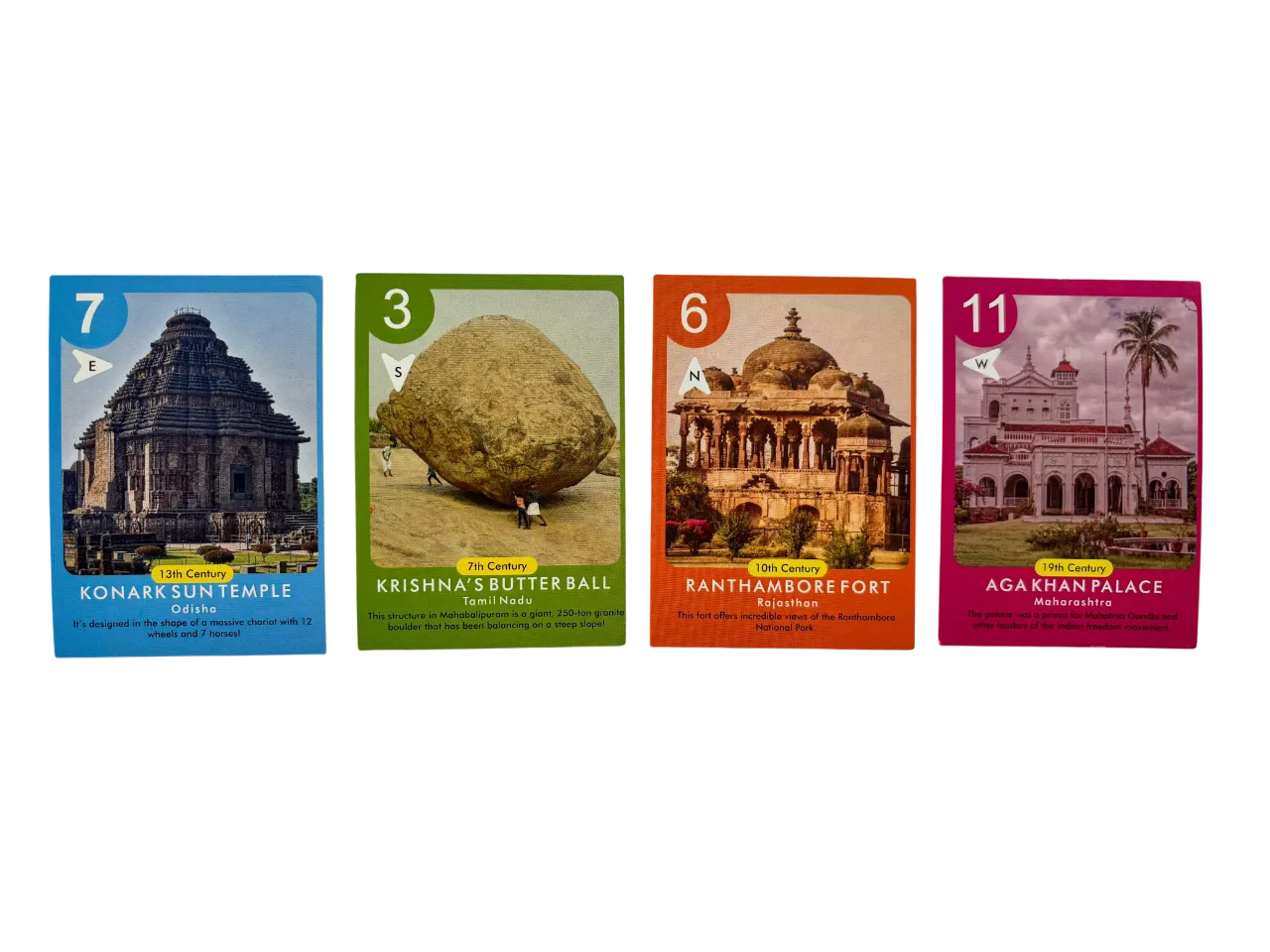 Taali Bharat Yatra - Indian Monument Card Game (52 Cards)