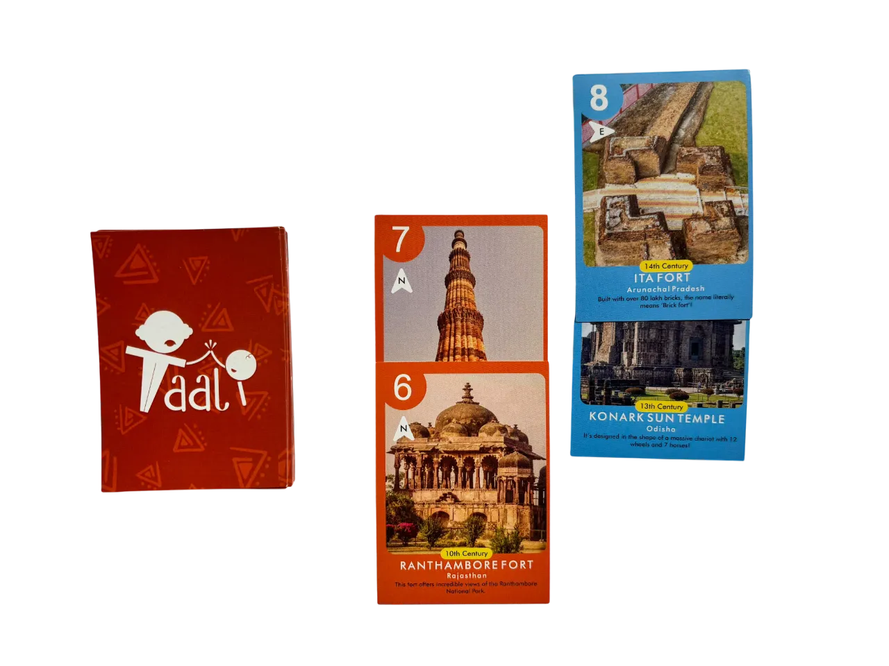 Taali Bharat Yatra - Indian Monument Card Game (52 Cards)