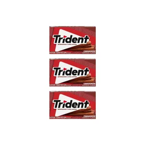Trident Cinnamon Sugar-Free Gum 14 Sticks 26g (Pack of 3) – Fresh & Healthy
