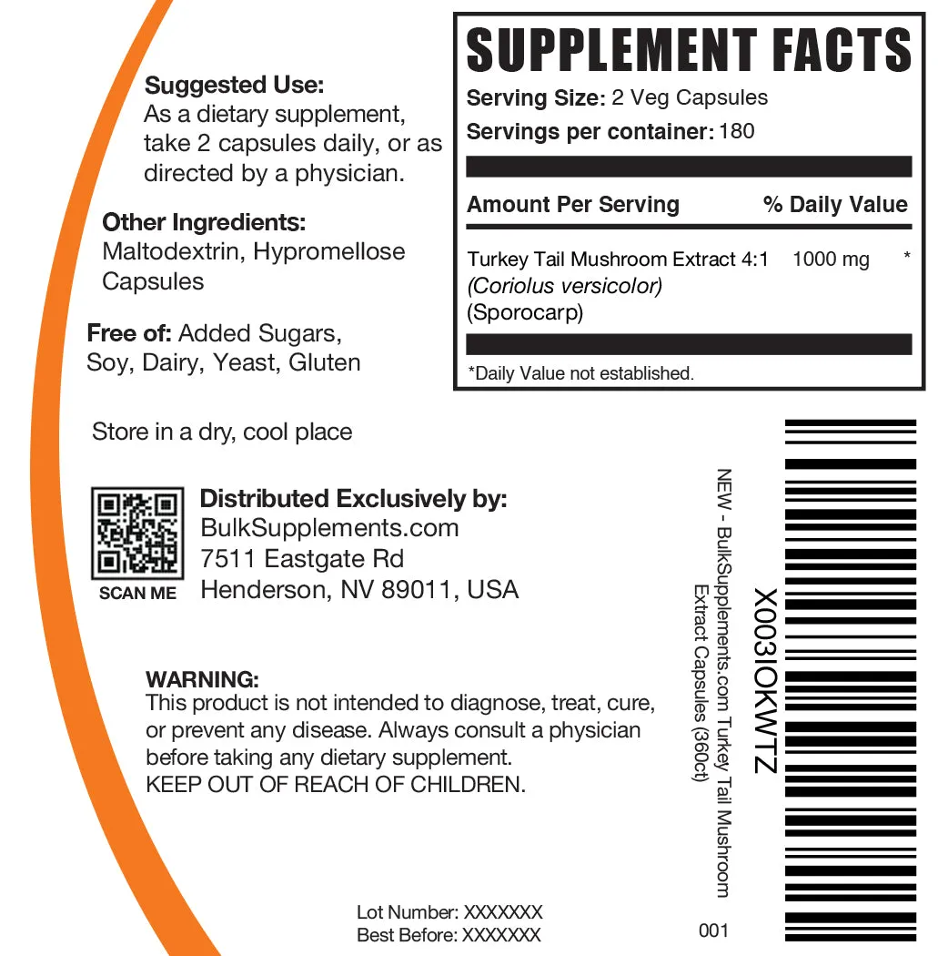 Turkey Tail Mushroom Capsules