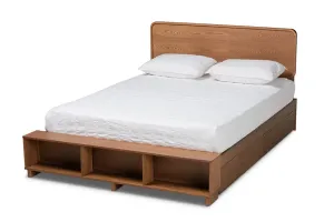 Vicente Ash Walnut Brown Wood 4-Drawer Platform Storage Bed (Full)