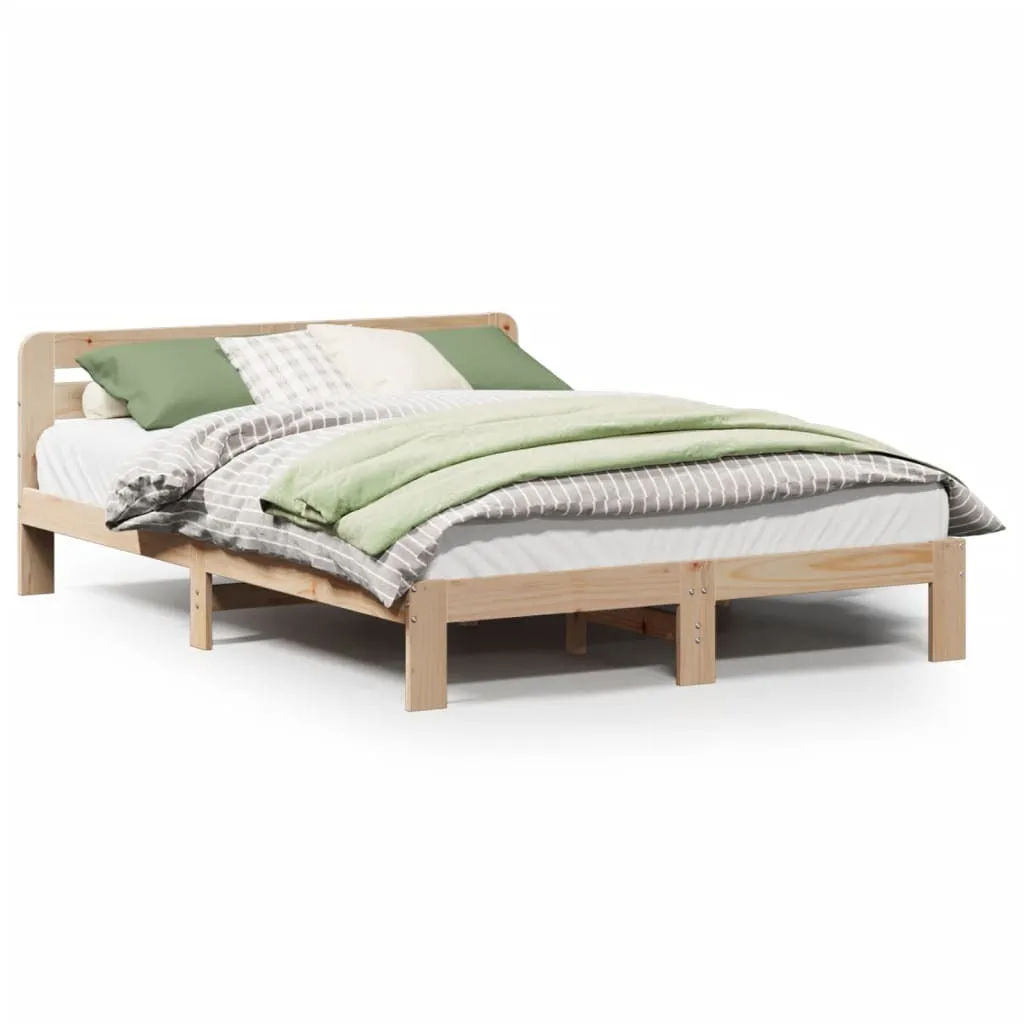 vidaXL Bed Frame without Mattress 160x200 cm Solid Wood Pine
