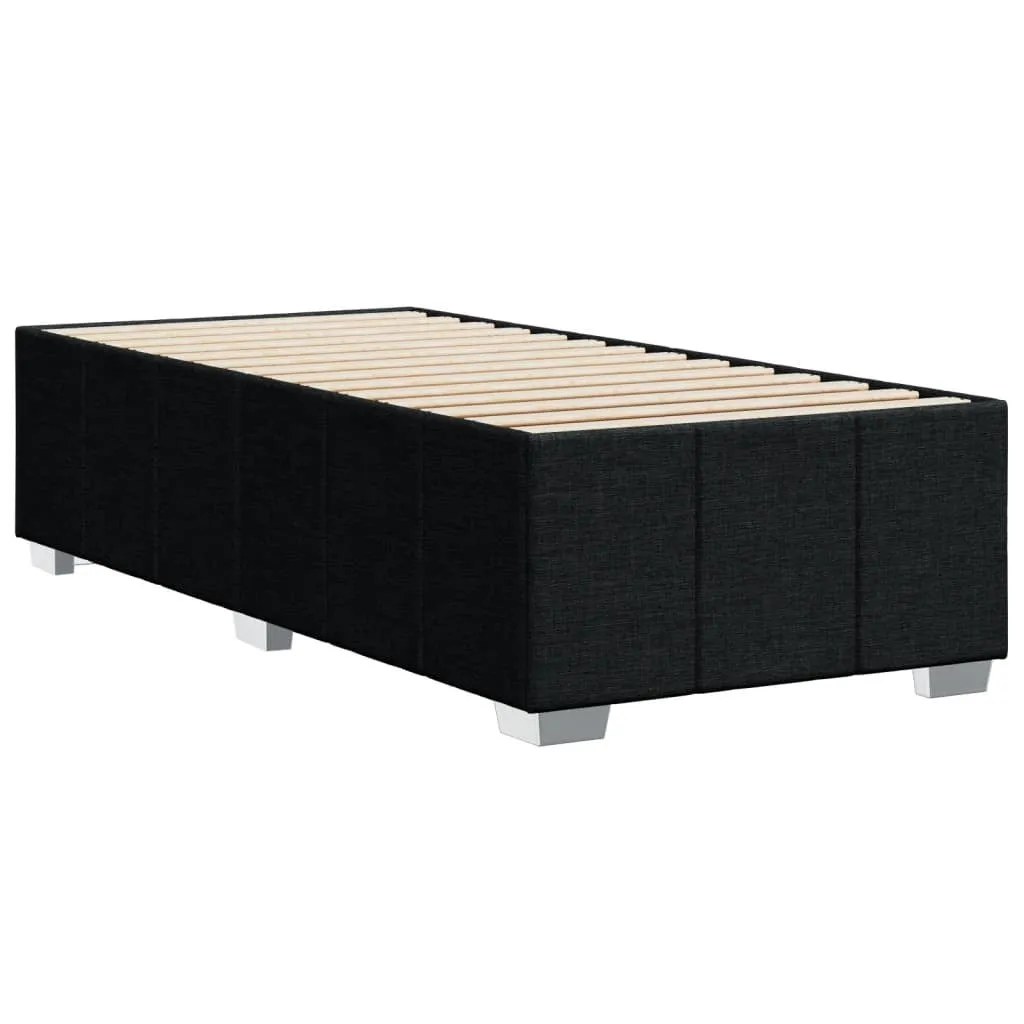 vidaXL Bed Frame without Mattress Black 90x190 cm Single Fabric
