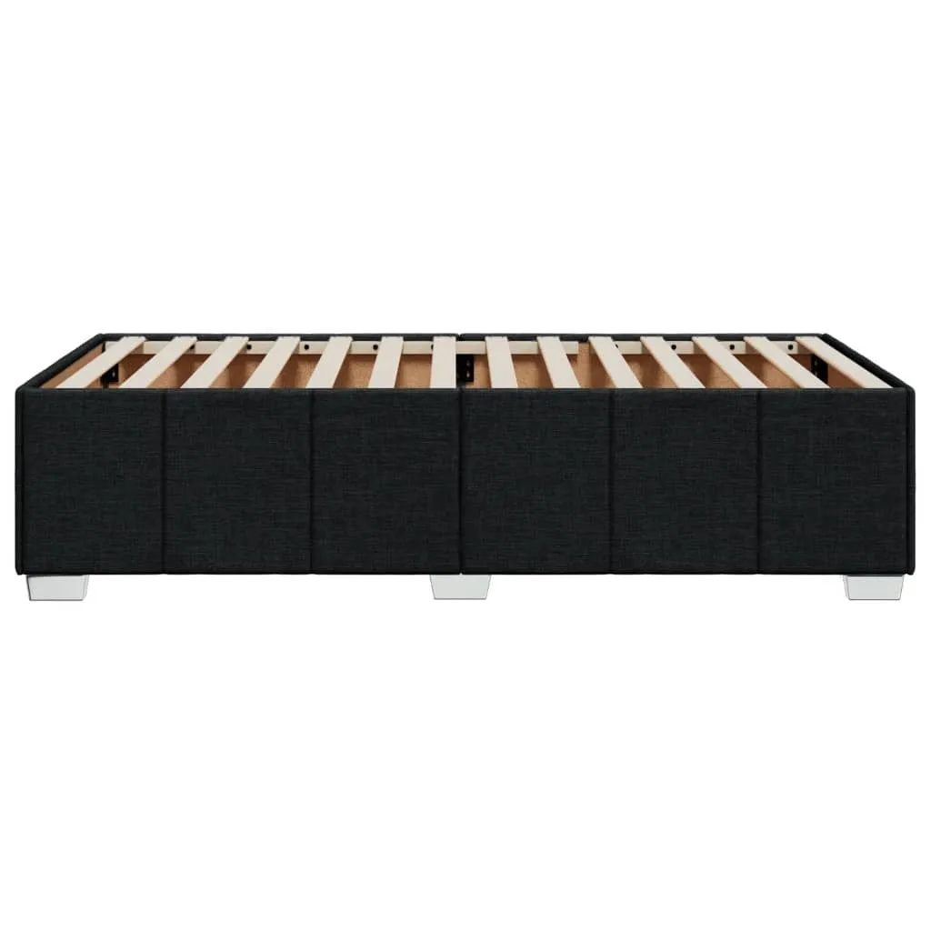 vidaXL Bed Frame without Mattress Black 90x190 cm Single Fabric
