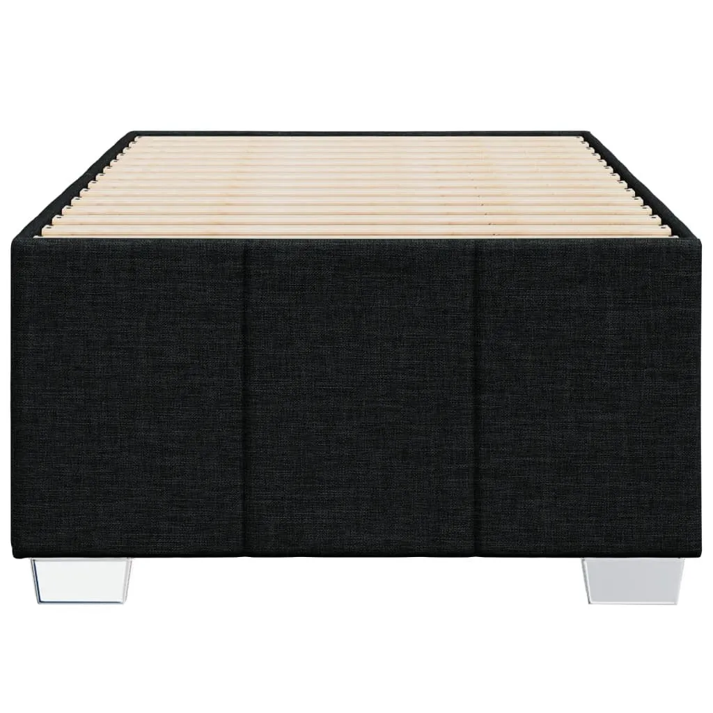 vidaXL Bed Frame without Mattress Black 90x190 cm Single Fabric