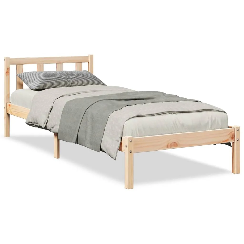 vidaXL Extra Long Bed Frame without Mattress 80x220 cm Solid Wood Pine