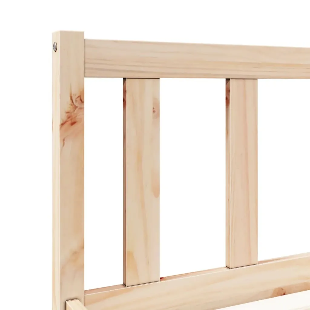vidaXL Extra Long Bed Frame without Mattress 80x220 cm Solid Wood Pine