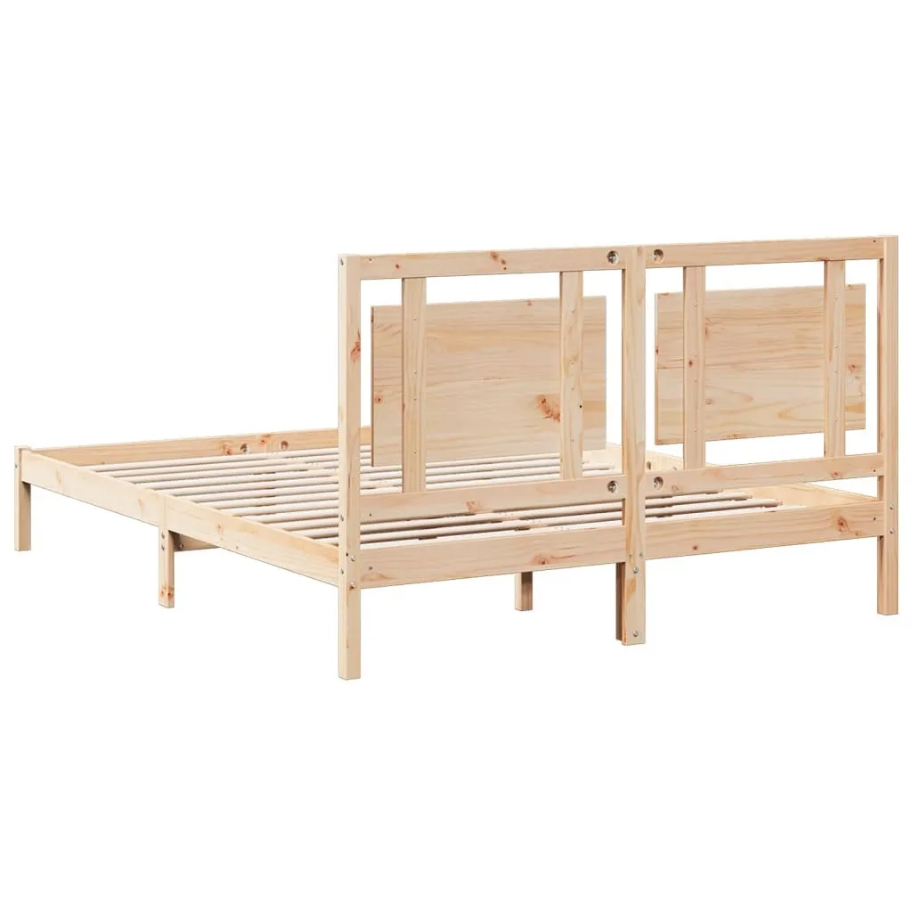 vidaXL Extra Long Bed Frame without Mattress?140x220 cm Solid Wood