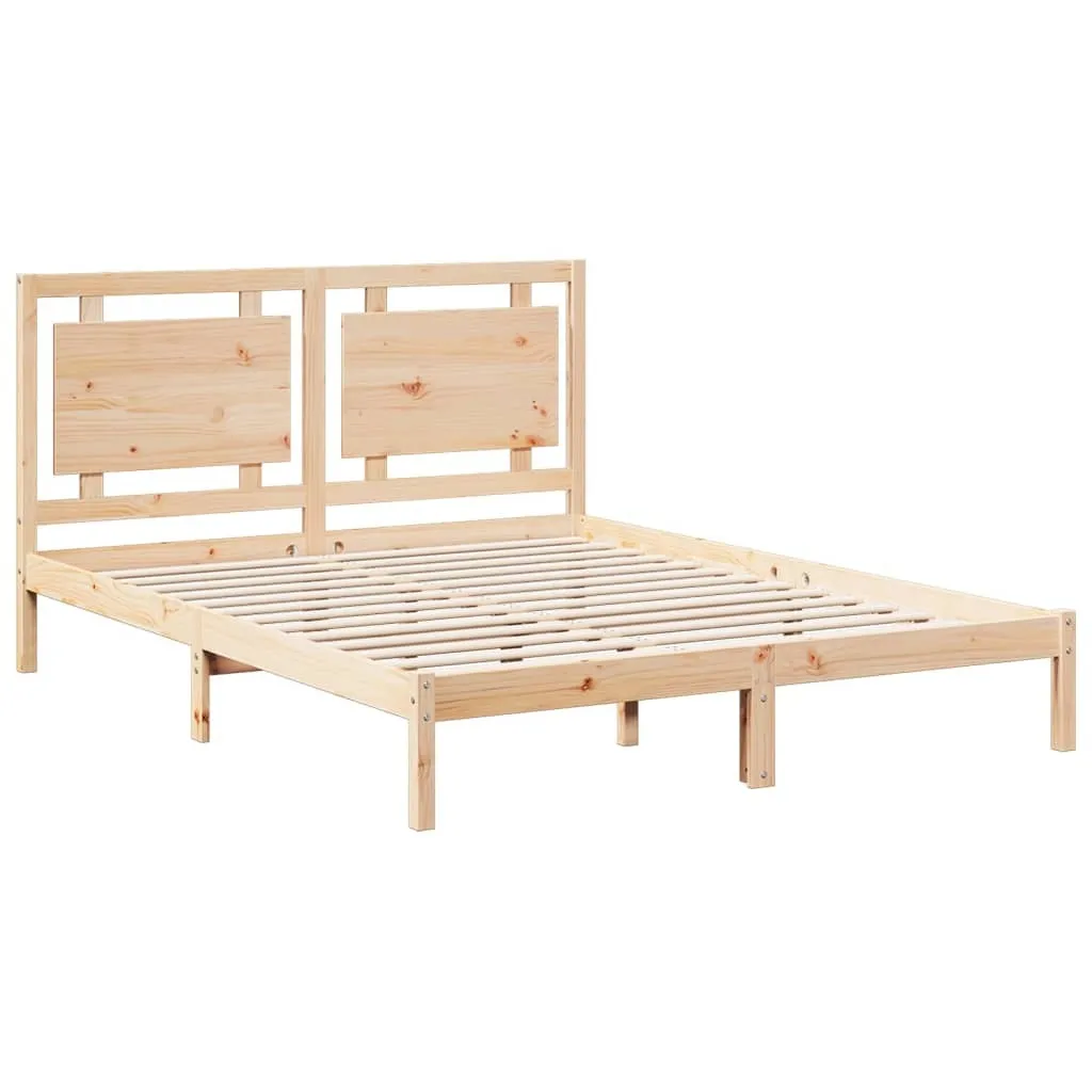 vidaXL Extra Long Bed Frame without Mattress?140x220 cm Solid Wood