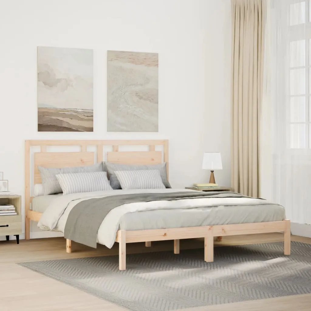 vidaXL Extra Long Bed Frame without Mattress?140x220 cm Solid Wood