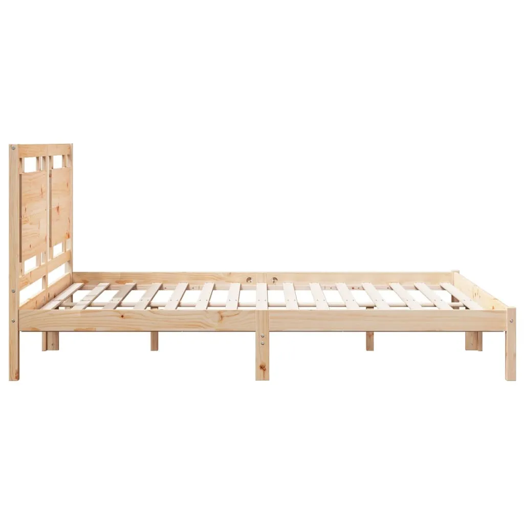 vidaXL Extra Long Bed Frame without Mattress?140x220 cm Solid Wood